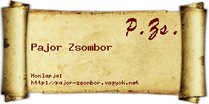 Pajor Zsombor névjegykártya